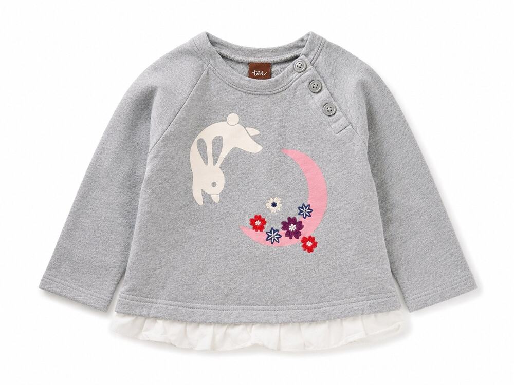 Tea Collection Bunny Moon French Terry Sweatshirt